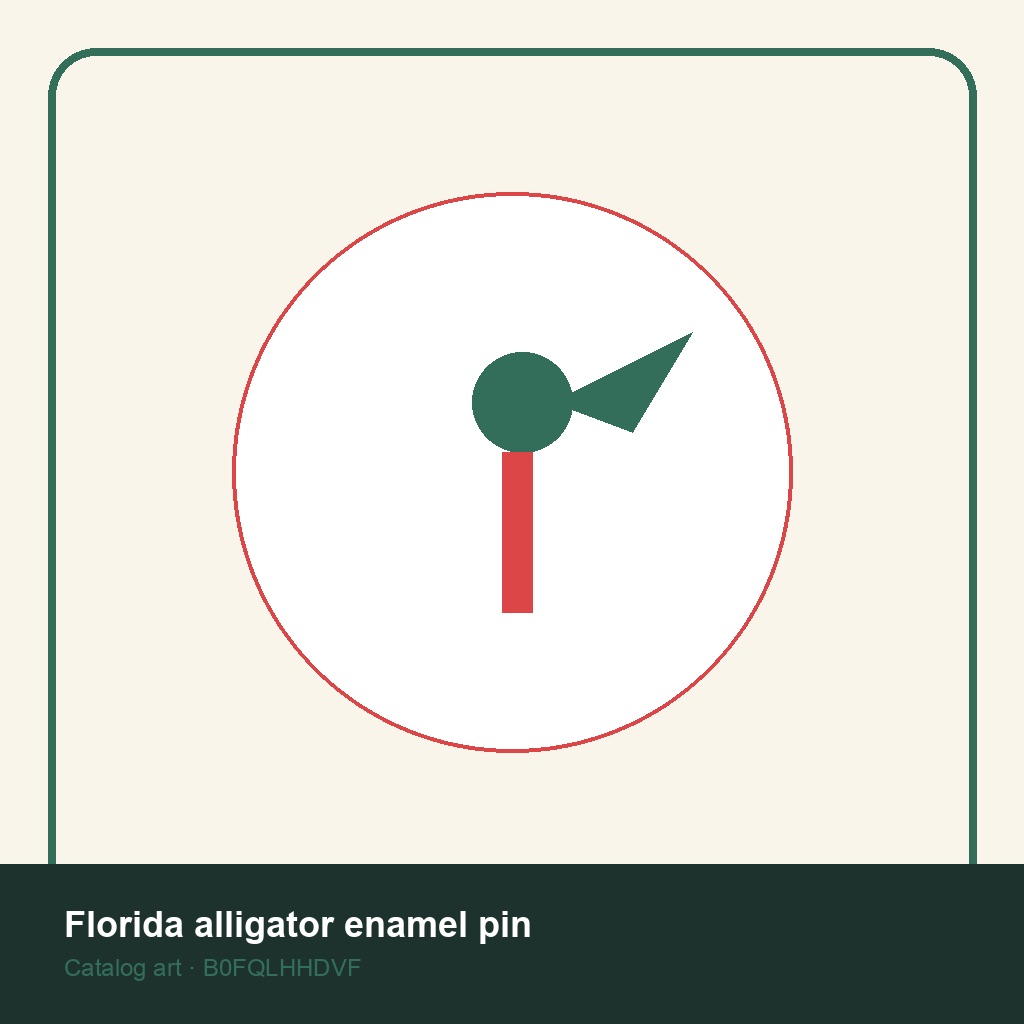 Florida alligator enamel pin